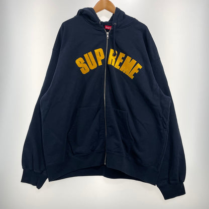 【中古品】【メンズ】 Supreme シュプリーム × LARRY CLARK ラリー・クラーク 別注コラボ 26AW ZIP UP HOODED SWEATSHIRT ジップアップ フーデッド スウェットシャツ 長袖 トップス パーカー 149-261014-yo-11-teih サイズ：XXL カラー：ネイビー 万代Net店