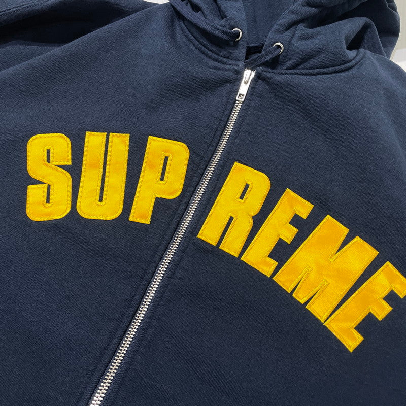 【中古品】【メンズ】 Supreme シュプリーム × LARRY CLARK ラリー・クラーク 別注コラボ 26AW ZIP UP HOODED SWEATSHIRT ジップアップ フーデッド スウェットシャツ 長袖 トップス パーカー 149-261014-yo-11-teih サイズ：XXL カラー：ネイビー 万代Net店