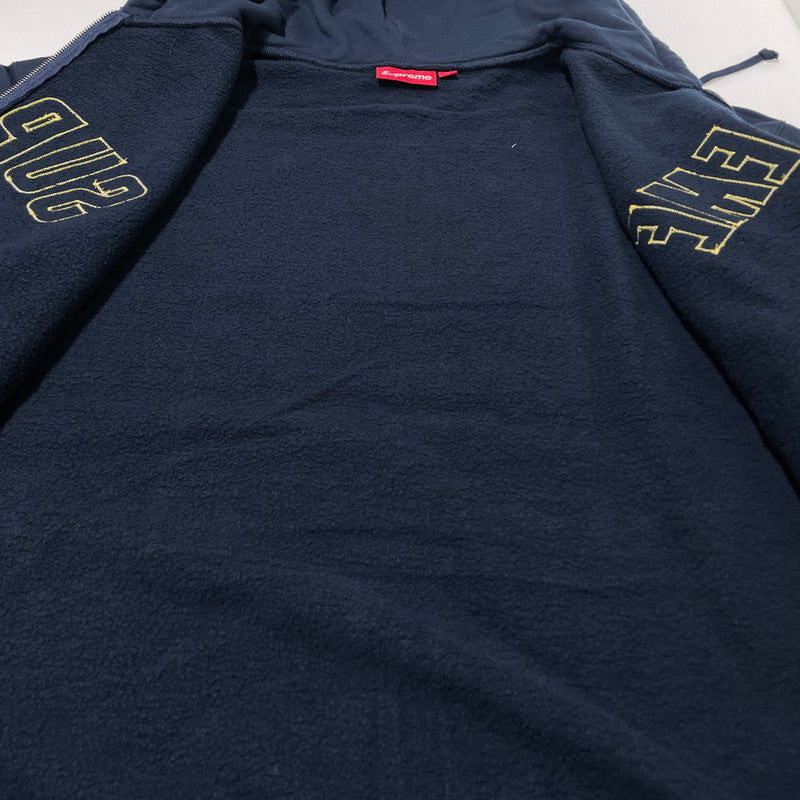 【中古品】【メンズ】 Supreme シュプリーム × LARRY CLARK ラリー・クラーク 別注コラボ 26AW ZIP UP HOODED SWEATSHIRT ジップアップ フーデッド スウェットシャツ 長袖 トップス パーカー 149-261014-yo-11-teih サイズ：XXL カラー：ネイビー 万代Net店