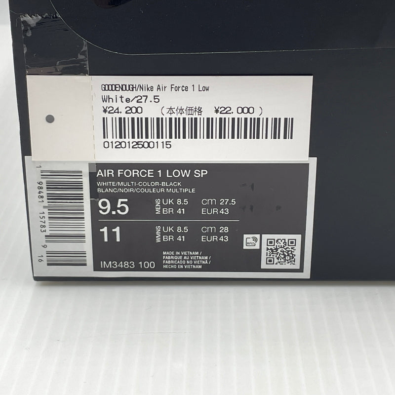 【中古品】【メンズ】 NIKE ナイキ × SUPREME シュプリーム × GOODENOUGH グッドイナフ 別注コラボ 25SS AIR FORCE 1 LOW SP "WHITE" IM3483-100 エア フォース 1 ロー エスピー ホワイト スニーカー 靴 160-261007-sa-13-teih サイズ：27.5cm カラー：ホワイト 万代Net店