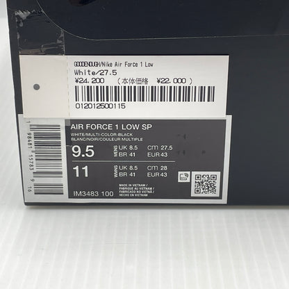 【中古品】【メンズ】 NIKE ナイキ × SUPREME シュプリーム × GOODENOUGH グッドイナフ 別注コラボ 25SS AIR FORCE 1 LOW SP "WHITE" IM3483-100 エア フォース 1 ロー エスピー ホワイト スニーカー 靴 160-261007-sa-13-teih サイズ：27.5cm カラー：ホワイト 万代Net店