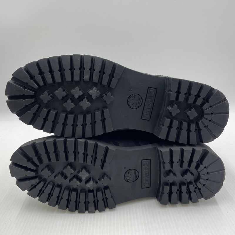 【中古品】【メンズ】 SUPREME シュプリーム × TIMBERLAND ティンバーランド 別注コラボ DIAMOND PLATE 6INCH PREMIUM WATERPROOF BOOT ダイヤモンド プレート 6インチ ウォータープルーフ ブーツ 靴 164-261007-sa-07-teih サイズ：27cm カラー：ブラック 万代Net店
