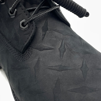 【中古品】【メンズ】 SUPREME シュプリーム × TIMBERLAND ティンバーランド 別注コラボ DIAMOND PLATE 6INCH PREMIUM WATERPROOF BOOT ダイヤモンド プレート 6インチ ウォータープルーフ ブーツ 靴 164-261007-sa-07-teih サイズ：27cm カラー：ブラック 万代Net店