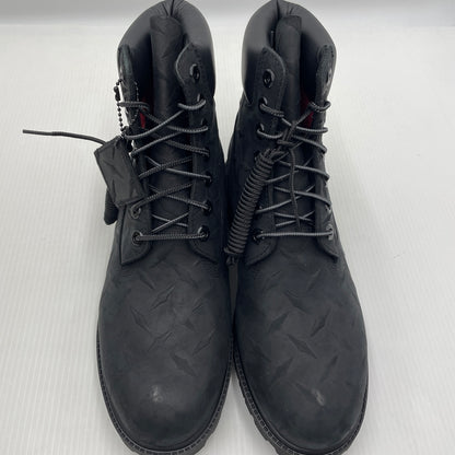 【中古品】【メンズ】 SUPREME シュプリーム × TIMBERLAND ティンバーランド 別注コラボ DIAMOND PLATE 6INCH PREMIUM WATERPROOF BOOT ダイヤモンド プレート 6インチ ウォータープルーフ ブーツ 靴 164-261007-sa-07-teih サイズ：27cm カラー：ブラック 万代Net店