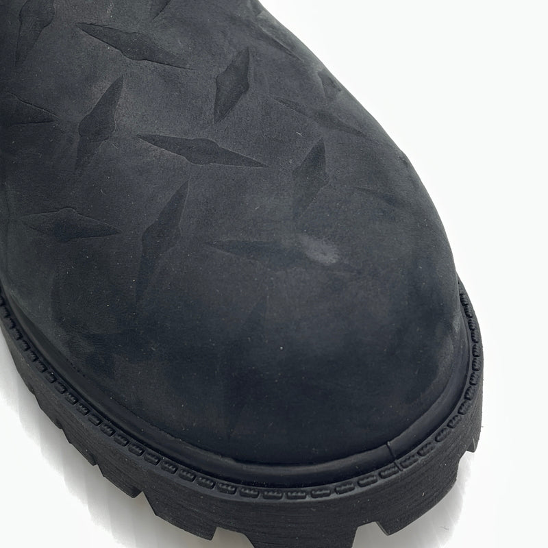 【中古品】【メンズ】 SUPREME シュプリーム × TIMBERLAND ティンバーランド 別注コラボ DIAMOND PLATE 6INCH PREMIUM WATERPROOF BOOT ダイヤモンド プレート 6インチ ウォータープルーフ ブーツ 靴 164-261007-sa-07-teih サイズ：27cm カラー：ブラック 万代Net店