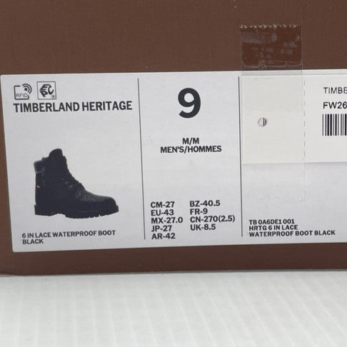 【中古品】【メンズ】 SUPREME シュプリーム × TIMBERLAND ティンバーランド 別注コラボ DIAMOND PLATE 6INCH PREMIUM WATERPROOF BOOT ダイヤモンド プレート 6インチ ウォータープルーフ ブーツ 靴 164-261007-sa-07-teih サイズ：27cm カラー：ブラック 万代Net店