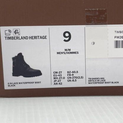 【中古品】【メンズ】 SUPREME シュプリーム × TIMBERLAND ティンバーランド 別注コラボ DIAMOND PLATE 6INCH PREMIUM WATERPROOF BOOT ダイヤモンド プレート 6インチ ウォータープルーフ ブーツ 靴 164-261007-sa-07-teih サイズ：27cm カラー：ブラック 万代Net店