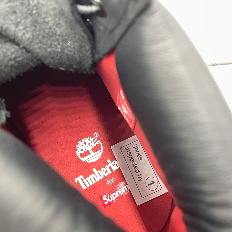 【中古品】【メンズ】 SUPREME シュプリーム × TIMBERLAND ティンバーランド 別注コラボ DIAMOND PLATE 6INCH PREMIUM WATERPROOF BOOT ダイヤモンド プレート 6インチ ウォータープルーフ ブーツ 靴 164-261007-sa-07-teih サイズ：27cm カラー：ブラック 万代Net店