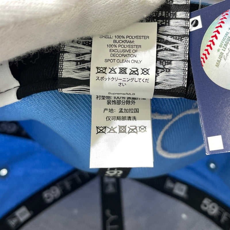 【中古品】【メンズ】 SUPREME シュプリーム × NEWERA ニューエラ 別注コラボ 26SS NEWYORK YANKEES NEWERA CAP ニューヨークヤンキース ニューエラ キャップ 帽子 182-261009-yo-10-teih サイズ：7 1/2(59.6cm) カラー：ブルー 万代Net店