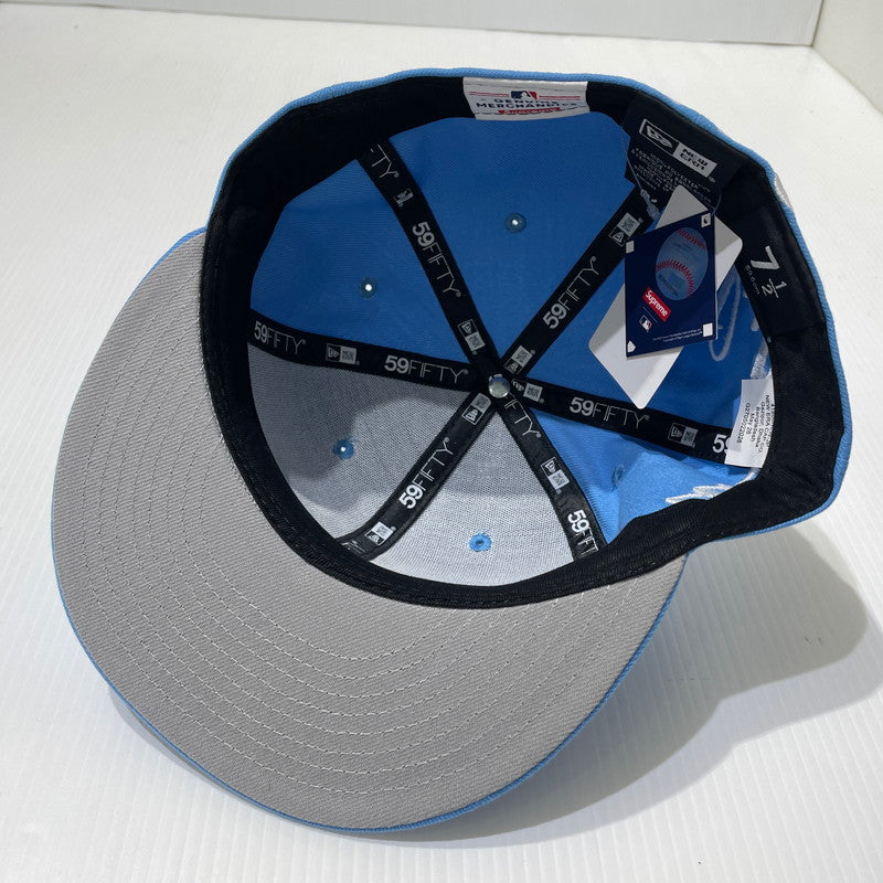 【中古品】【メンズ】 SUPREME シュプリーム × NEWERA ニューエラ 別注コラボ 26SS NEWYORK YANKEES NEWERA CAP ニューヨークヤンキース ニューエラ キャップ 帽子 182-261009-yo-10-teih サイズ：7 1/2(59.6cm) カラー：ブルー 万代Net店