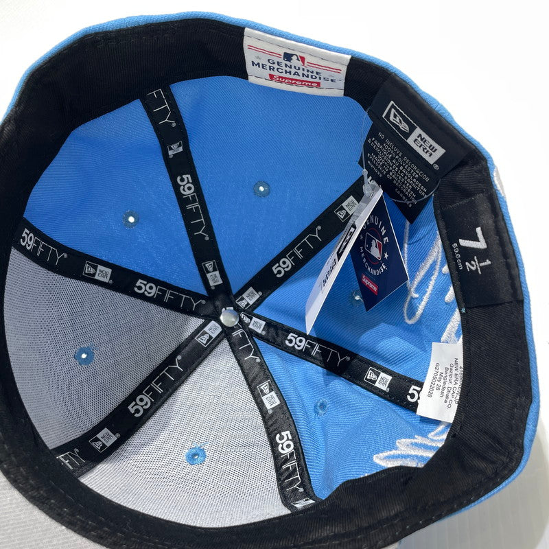 【中古品】【メンズ】 SUPREME シュプリーム × NEWERA ニューエラ 別注コラボ 26SS NEWYORK YANKEES NEWERA CAP ニューヨークヤンキース ニューエラ キャップ 帽子 182-261009-yo-10-teih サイズ：7 1/2(59.6cm) カラー：ブルー 万代Net店