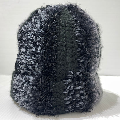 【中古品】【メンズ】 Supreme シュプリーム 25FW TINSEL STRIPE BEANIE ”BLACK” ティンセル ストライプ ビーニー ニット帽 帽子 185-261014-yo-01-teih サイズ：ONE SIZE(58CM) カラー：ブラック 万代Net店