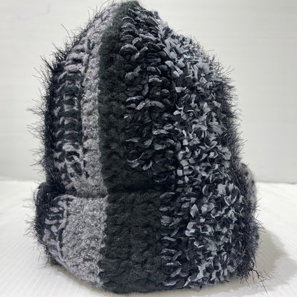 【中古品】【メンズ】 Supreme シュプリーム 25FW TINSEL STRIPE BEANIE ”BLACK” ティンセル ストライプ ビーニー ニット帽 帽子 185-261014-yo-01-teih サイズ：ONE SIZE(58CM) カラー：ブラック 万代Net店