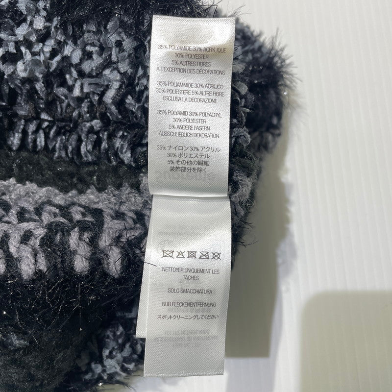 【中古品】【メンズ】 Supreme シュプリーム 25FW TINSEL STRIPE BEANIE ”BLACK” ティンセル ストライプ ビーニー ニット帽 帽子 185-261014-yo-01-teih サイズ：ONE SIZE(58CM) カラー：ブラック 万代Net店
