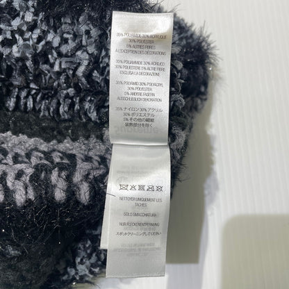 【中古品】【メンズ】 Supreme シュプリーム 25FW TINSEL STRIPE BEANIE ”BLACK” ティンセル ストライプ ビーニー ニット帽 帽子 185-261014-yo-01-teih サイズ：ONE SIZE(58CM) カラー：ブラック 万代Net店