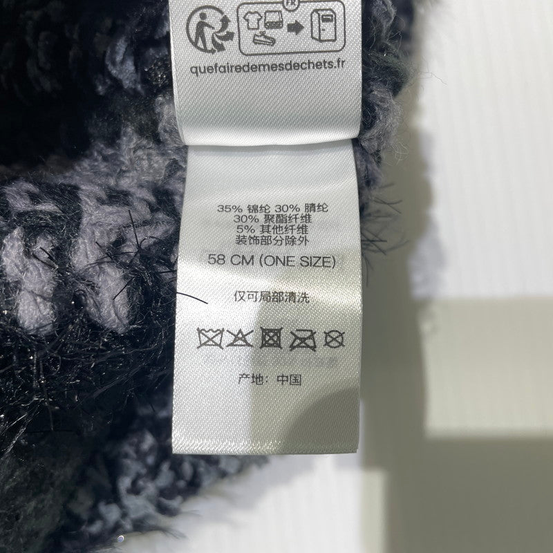【中古品】【メンズ】 Supreme シュプリーム 25FW TINSEL STRIPE BEANIE ”BLACK” ティンセル ストライプ ビーニー ニット帽 帽子 185-261014-yo-01-teih サイズ：ONE SIZE(58CM) カラー：ブラック 万代Net店