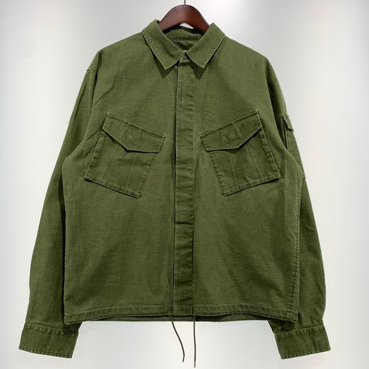 【中古品】【メンズ】 KENZO ケンゾー POCKET MILITARY OVER SHIRT FF55CH5339GD ポケット ミリタリー オーバーシャツ ライトアウター ワークジャケット 141-261006-ko-15-teih サイズ：M カラー：カーキ系 万代Net店