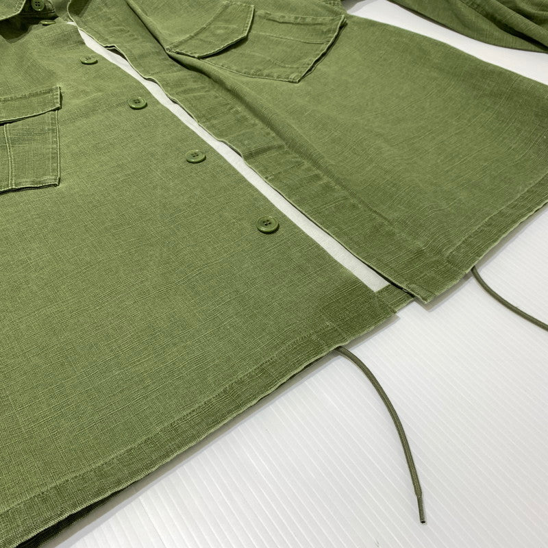 【中古品】【メンズ】 KENZO ケンゾー POCKET MILITARY OVER SHIRT FF55CH5339GD ポケット ミリタリー オーバーシャツ ライトアウター ワークジャケット 141-261006-ko-15-teih サイズ：M カラー：カーキ系 万代Net店