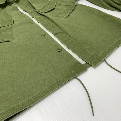 【中古品】【メンズ】 KENZO ケンゾー POCKET MILITARY OVER SHIRT FF55CH5339GD ポケット ミリタリー オーバーシャツ ライトアウター ワークジャケット 141-261006-ko-15-teih サイズ：M カラー：カーキ系 万代Net店