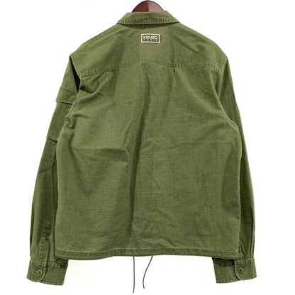 【中古品】【メンズ】 KENZO ケンゾー POCKET MILITARY OVER SHIRT FF55CH5339GD ポケット ミリタリー オーバーシャツ ライトアウター ワークジャケット 141-261006-ko-15-teih サイズ：M カラー：カーキ系 万代Net店