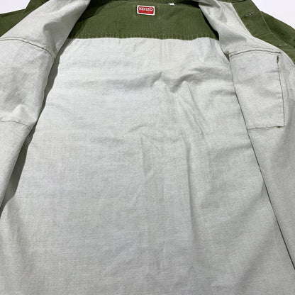 【中古品】【メンズ】 KENZO ケンゾー POCKET MILITARY OVER SHIRT FF55CH5339GD ポケット ミリタリー オーバーシャツ ライトアウター ワークジャケット 141-261006-ko-15-teih サイズ：M カラー：カーキ系 万代Net店