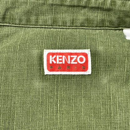 【中古品】【メンズ】 KENZO ケンゾー POCKET MILITARY OVER SHIRT FF55CH5339GD ポケット ミリタリー オーバーシャツ ライトアウター ワークジャケット 141-261006-ko-15-teih サイズ：M カラー：カーキ系 万代Net店