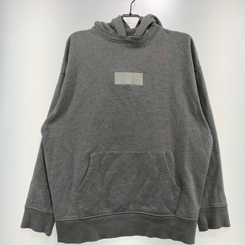 【中古品】【メンズ】 KITH キス CLASSIC LOGO HOODIE KH2236 クラシック ロゴ フーディ トップス プルオーバーパーカー 142-261006-ko-09-teih サイズ：L カラー：グレー 万代Net店