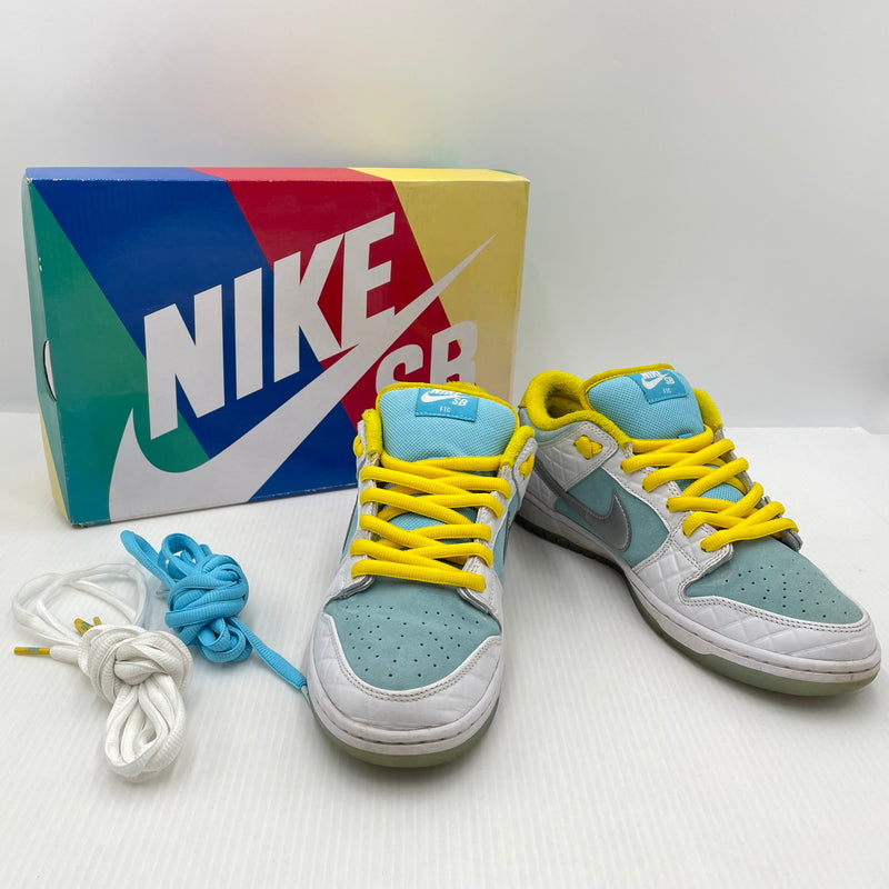【中古品】【メンズ】 NIKE SB ナイキエスビー × FTC エフティーシー 別注コラボ DUNK LOW ”WHITE BLUE” DH7687-400 ダンク ロー ホワイト ブルー スニーカー 靴 160-261007-sa-10-teih サイズ：29cm カラー：ブルー×ホワイト 万代Net店