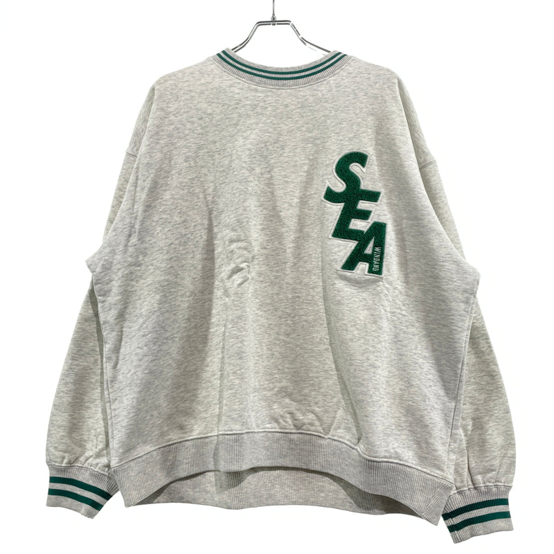 【中古品】【メンズ】 WINDANDSEA ウィンダンシー SEA PATCH CREWNECK シー パッチ クルーネック 長袖 トップス スウェット トレーナー 142-261004-sa-24-teih サイズ：L カラー：グレー 万代Net店
