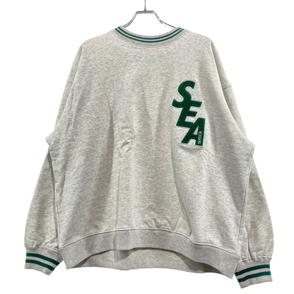 【中古品】【メンズ】 WINDANDSEA ウィンダンシー SEA PATCH CREWNECK シー パッチ クルーネック 長袖 トップス スウェット トレーナー 142-261004-sa-24-teih サイズ：L カラー：グレー 万代Net店