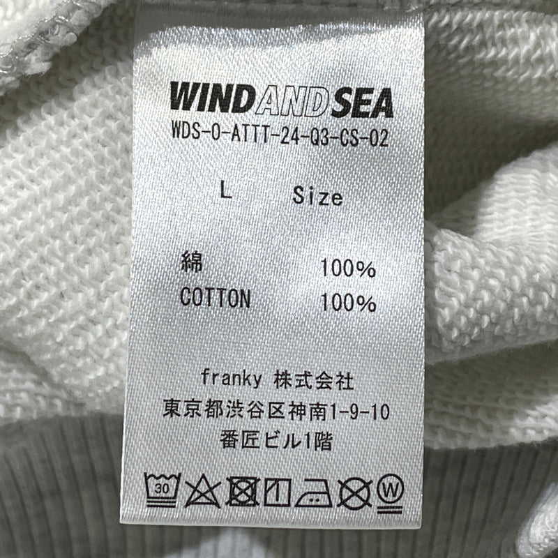【中古品】【メンズ】 WINDANDSEA ウィンダンシー SEA PATCH CREWNECK シー パッチ クルーネック 長袖 トップス スウェット トレーナー 142-261004-sa-24-teih サイズ：L カラー：グレー 万代Net店