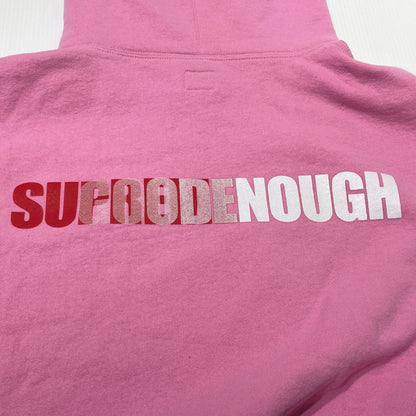 【中古品】【メンズ】 SUPREME シュプリーム × GOODENOUGH グッドナイフ 別注コラボ 25SS HOODED SWEATSHIRT 2025年春夏 フーデッド スウェット シャツ 長袖 トップス プルオーバーパーカー 149-261004-sa-25-teih サイズ：XXL カラー：ピンク 万代Net店