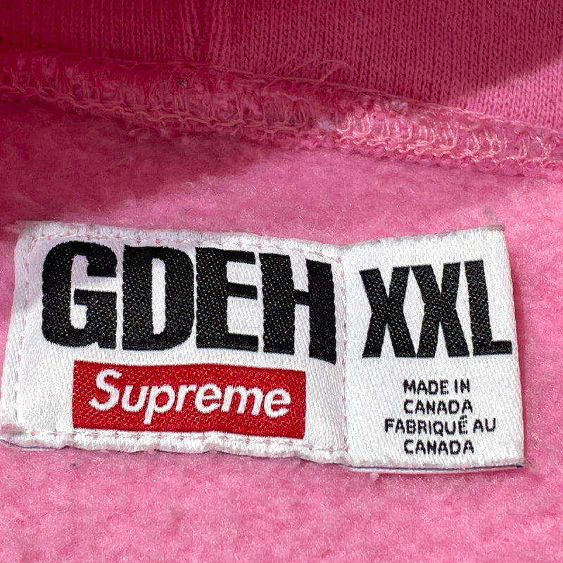 【中古品】【メンズ】 SUPREME シュプリーム × GOODENOUGH グッドナイフ 別注コラボ 25SS HOODED SWEATSHIRT 2025年春夏 フーデッド スウェット シャツ 長袖 トップス プルオーバーパーカー 149-261004-sa-25-teih サイズ：XXL カラー：ピンク 万代Net店