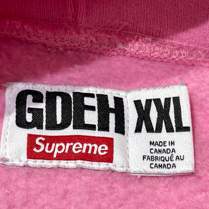 【中古品】【メンズ】 SUPREME シュプリーム × GOODENOUGH グッドナイフ 別注コラボ 25SS HOODED SWEATSHIRT 2025年春夏 フーデッド スウェット シャツ 長袖 トップス プルオーバーパーカー 149-261004-sa-25-teih サイズ：XXL カラー：ピンク 万代Net店