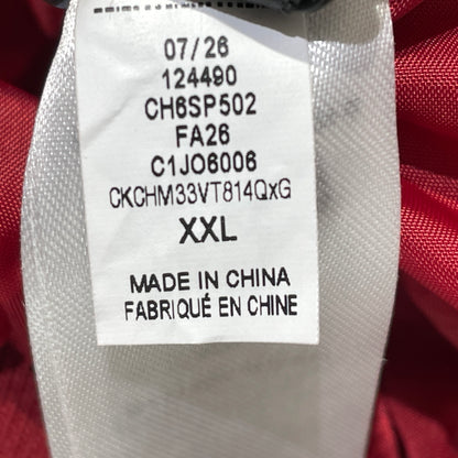 【中古品】【メンズ】 SUPREME シュプリーム × CHAMPION チャンピオン 別注コラボ 26AW QUILTED SATIN VARSITY JACKET 2026年秋冬 キルテッド サテン パーシティ ジャケット アウター 149-261004-sa-26-teih サイズ：XXL カラー：レッド 万代Net店
