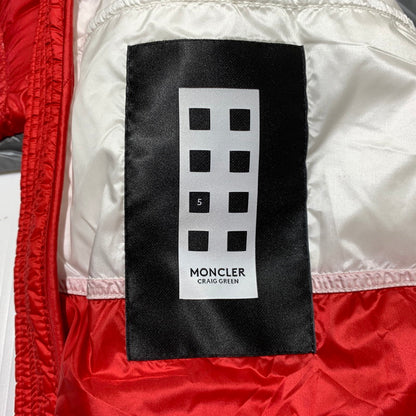 【中古品】【メンズ】 MONCLER モンクレール × GENIUS 5 CRAIG GREEN ジーニアス 5 クレイグ・グリーン 別注 コラボ COOLIDGE GIUBBOTTO E209H4139500 クーリッジ ダウンジャケット アウター 141-261009-ko-17-teih サイズ：2 カラー：レッドシルバーホワイト 万代Net店