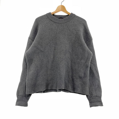 【中古品】【メンズ】 LOUIS VUITTON ルイ・ヴィトン 19AW WORLD LOGO JACQUARD KNIT RM192 OZJ HHN89W ワールドロゴ ジャガード ニット 長袖 トップス セーター 179-261014-yo-25-teih サイズ：L カラー：グレー 万代Net店