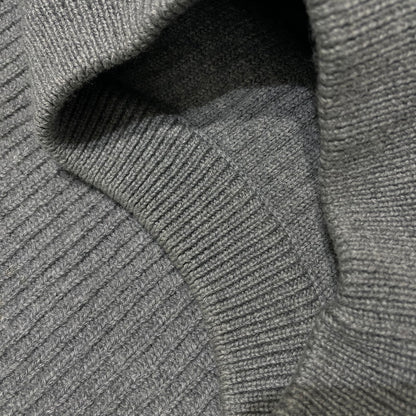 【中古品】【メンズ】 LOUIS VUITTON ルイ・ヴィトン 19AW WORLD LOGO JACQUARD KNIT RM192 OZJ HHN89W ワールドロゴ ジャガード ニット 長袖 トップス セーター 179-261014-yo-25-teih サイズ：L カラー：グレー 万代Net店
