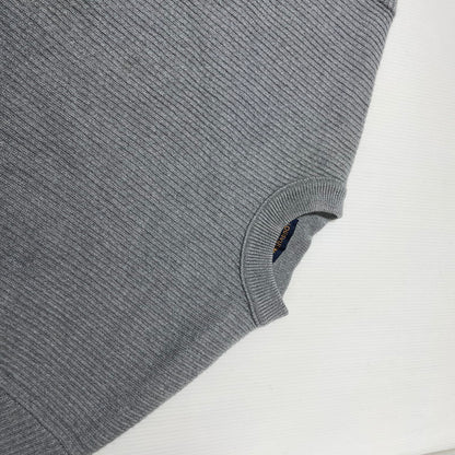 【中古品】【メンズ】 LOUIS VUITTON ルイ・ヴィトン 19AW WORLD LOGO JACQUARD KNIT RM192 OZJ HHN89W ワールドロゴ ジャガード ニット 長袖 トップス セーター 179-261014-yo-25-teih サイズ：L カラー：グレー 万代Net店