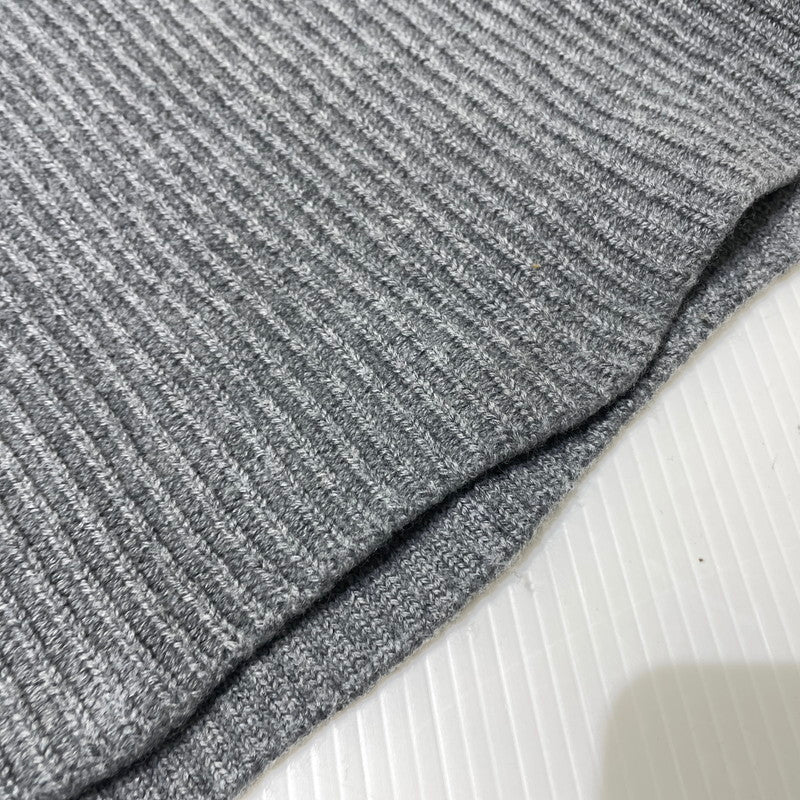 【中古品】【メンズ】 LOUIS VUITTON ルイ・ヴィトン 19AW WORLD LOGO JACQUARD KNIT RM192 OZJ HHN89W ワールドロゴ ジャガード ニット 長袖 トップス セーター 179-261014-yo-25-teih サイズ：L カラー：グレー 万代Net店