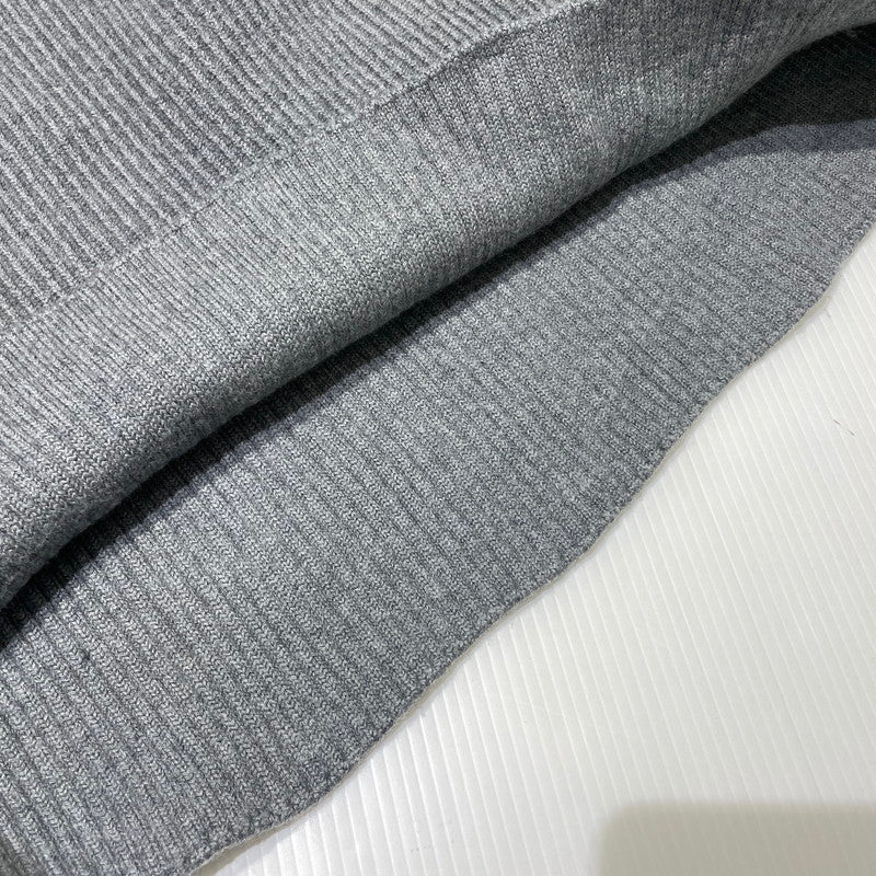 【中古品】【メンズ】 LOUIS VUITTON ルイ・ヴィトン 19AW WORLD LOGO JACQUARD KNIT RM192 OZJ HHN89W ワールドロゴ ジャガード ニット 長袖 トップス セーター 179-261014-yo-25-teih サイズ：L カラー：グレー 万代Net店