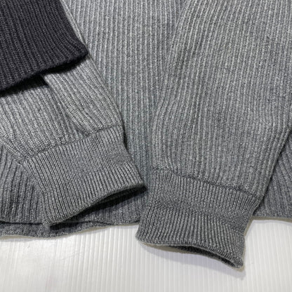 【中古品】【メンズ】 LOUIS VUITTON ルイ・ヴィトン 19AW WORLD LOGO JACQUARD KNIT RM192 OZJ HHN89W ワールドロゴ ジャガード ニット 長袖 トップス セーター 179-261014-yo-25-teih サイズ：L カラー：グレー 万代Net店