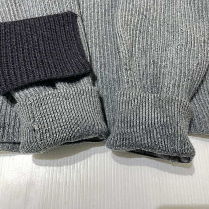 【中古品】【メンズ】 LOUIS VUITTON ルイ・ヴィトン 19AW WORLD LOGO JACQUARD KNIT RM192 OZJ HHN89W ワールドロゴ ジャガード ニット 長袖 トップス セーター 179-261014-yo-25-teih サイズ：L カラー：グレー 万代Net店