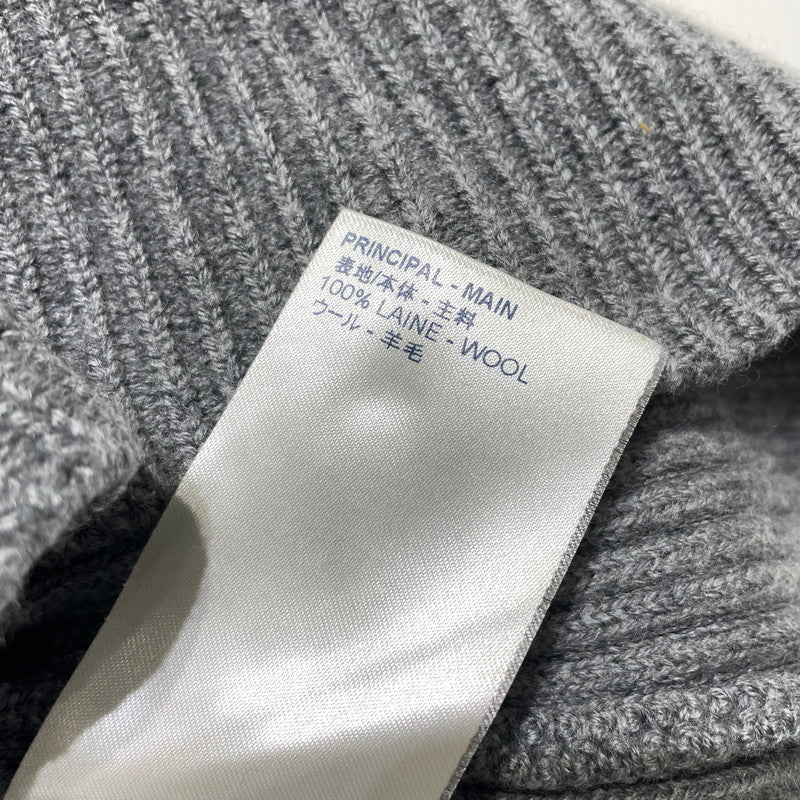 【中古品】【メンズ】 LOUIS VUITTON ルイ・ヴィトン 19AW WORLD LOGO JACQUARD KNIT RM192 OZJ HHN89W ワールドロゴ ジャガード ニット 長袖 トップス セーター 179-261014-yo-25-teih サイズ：L カラー：グレー 万代Net店