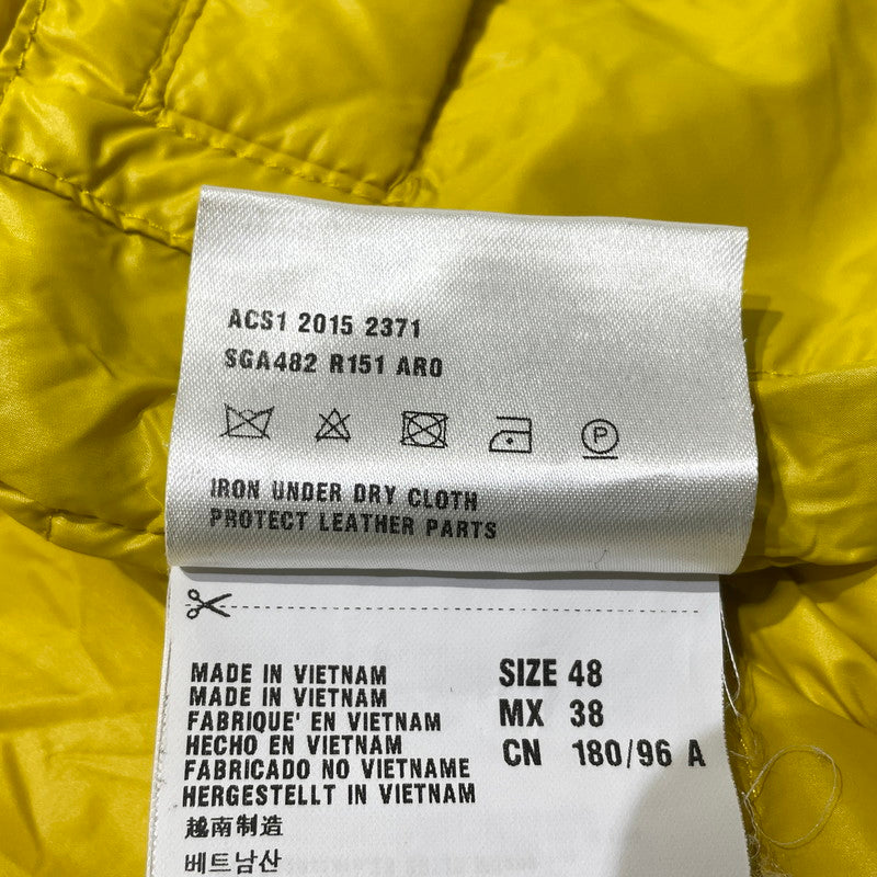 【中古品】【メンズ】 PRADA プラダ TRIANGLE LOGO PLATE DOWN VEST SGA482 R151 ARO トライアングル ロゴプレート ダウンベスト ライトアウター 141-261014-yo-06-teih サイズ：48 カラー：イエロー 万代Net店