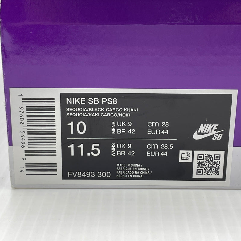 【中古品】【メンズ】 NIKE SB ナイキエスビー PS8 ピーエスエイト "SEQUOIA CARGO KHAKI MEDIUM OLIVE BLACK" FV8493-300 セコイア カーゴ カーキ ミディアム オリーブ ブラック スニーカー 靴 160-261007-sa-03-teih サイズ：28cm カラー：カーキ 万代Net店