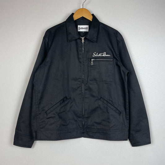 【中古品】【メンズ】 schott ショット TC WORK JACKET 782-5952001 ティーシー ワークジャケット アウター 145-261006-yo-02-teih サイズ：M カラー：ブラック 万代Net店