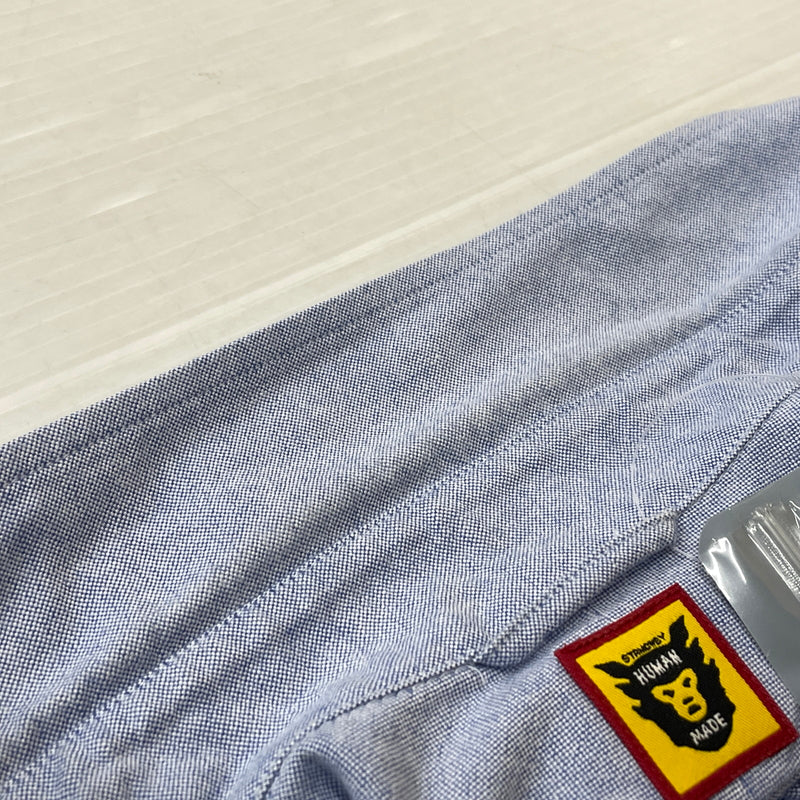 【中古品】【メンズ】 HUMANMADE ヒューマンメイド OXFORD SHIRT HM24SH002 オックスフォード シャツ 長袖 トップス 142-261007-sa-19-teih サイズ：L カラー：ブルー 万代Net店