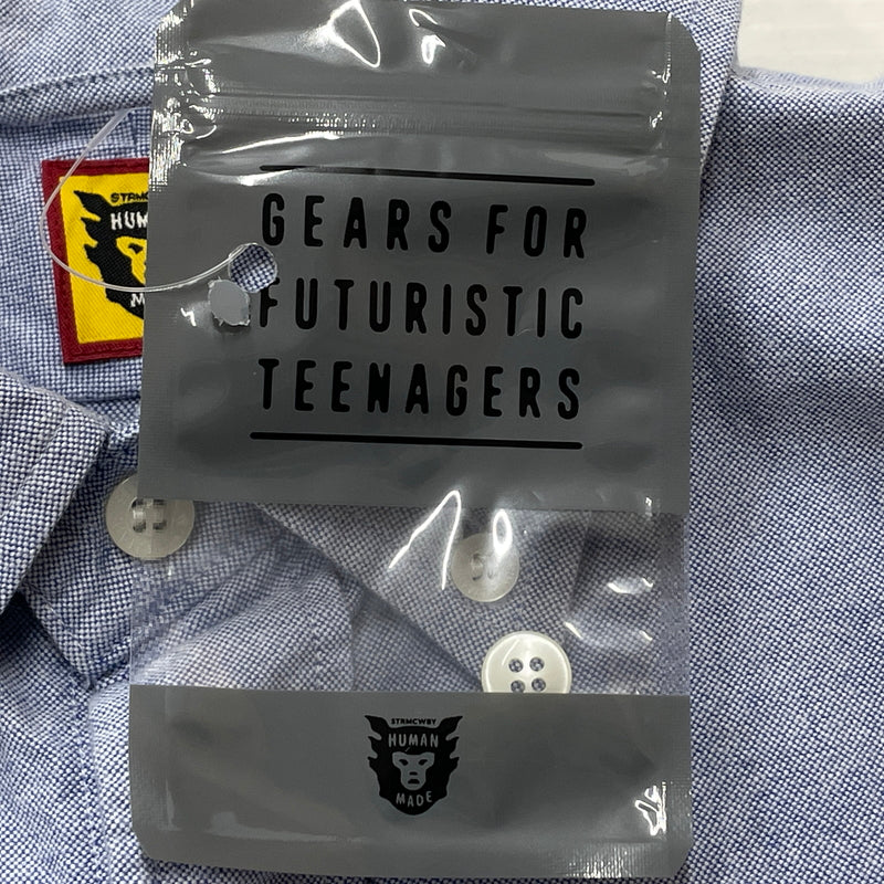【中古品】【メンズ】 HUMANMADE ヒューマンメイド OXFORD SHIRT HM24SH002 オックスフォード シャツ 長袖 トップス 142-261007-sa-19-teih サイズ：L カラー：ブルー 万代Net店
