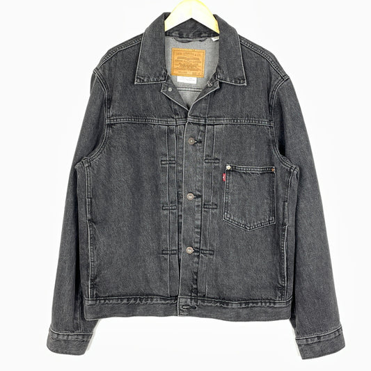 【中古品】【メンズ】 LEVI'S リーバイス 1ST TRUCKER JACKET "BLACK STONEWASH" A3174-00000 ファースト トラッカー ジャケット ブラック ストーン ウォッシュ アウター 145-261007-sa-22-teih サイズ：M カラー：ブラック 万代Net店